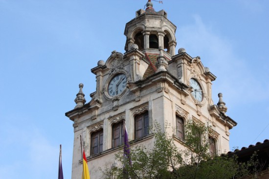 Clock tower of Alcudia town hall