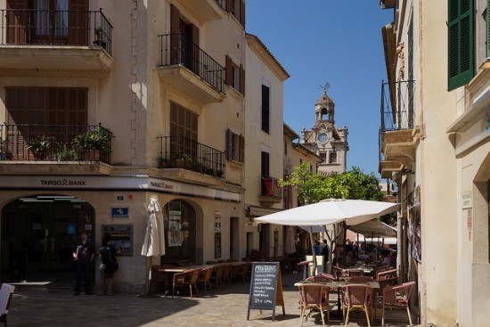 Small cafe in old town in Alcudia