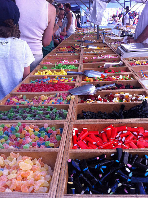 Shopping for Candies in Alcudia old market town